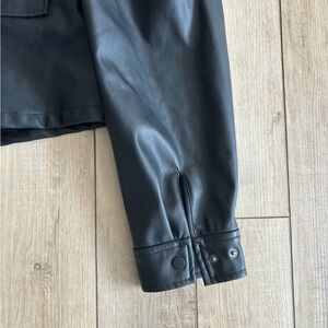leather cropped jacket